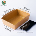 Одноразовая крафт -бумага легкая пищевая коробка пищевая контейнер